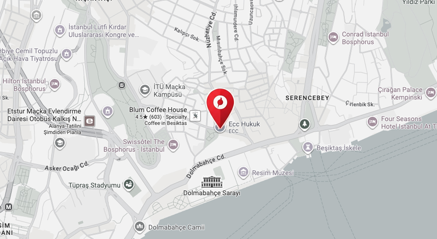 ECC Hukuk Konum Haritası - Beşiktaş İstanbul